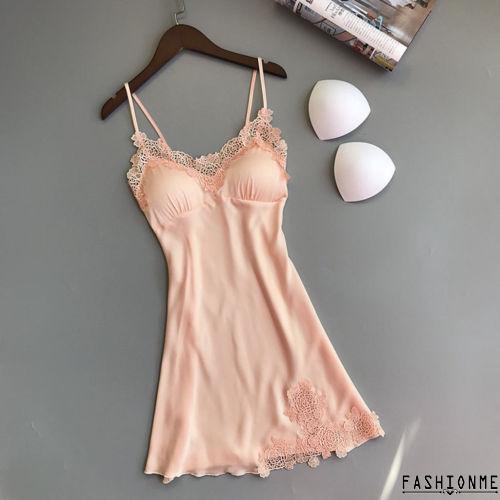 [Mã FASHIONT4WA2 giảm 10K đơn 50K] Áo ngủ lụa satin phối ren quyến rũ | BigBuy360 - bigbuy360.vn