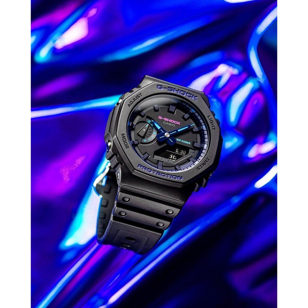 Đồng hồ Nam Dây Nhựa Casio G-Shock GA-2100VB-1A chính hãng bảo hành 5 năm Pin trọn đời