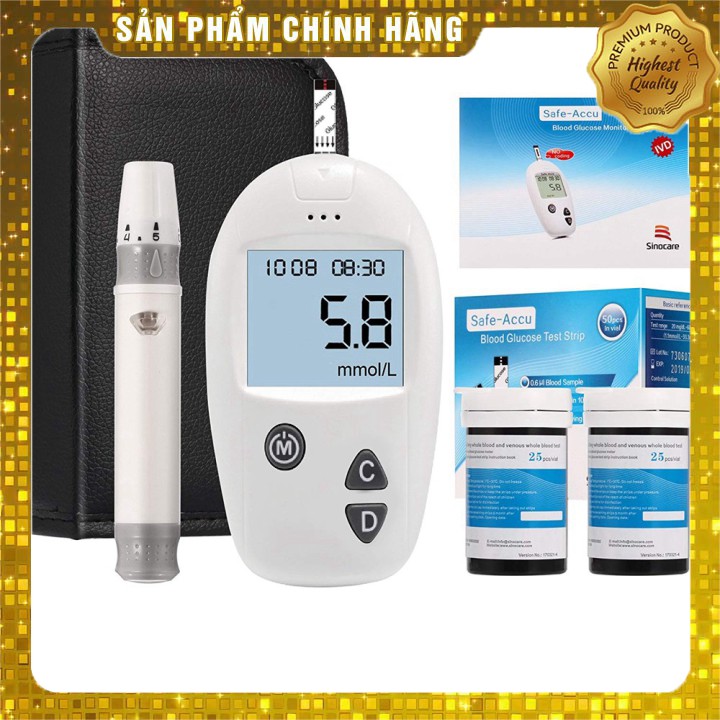 Que thử tiểu đường safe accu SINOCARE- Đức