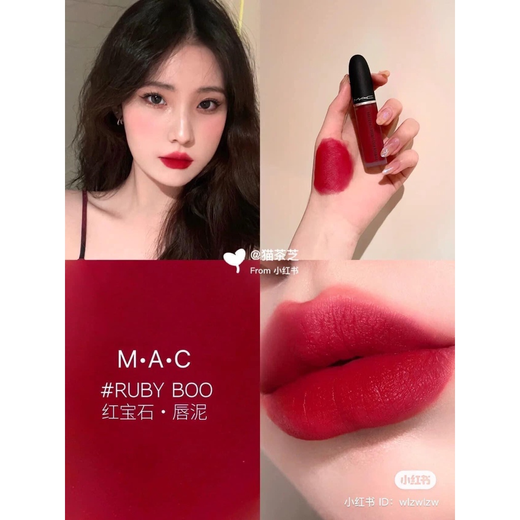 Son Mac 975 Ruby Boo - Màu đỏ ruby