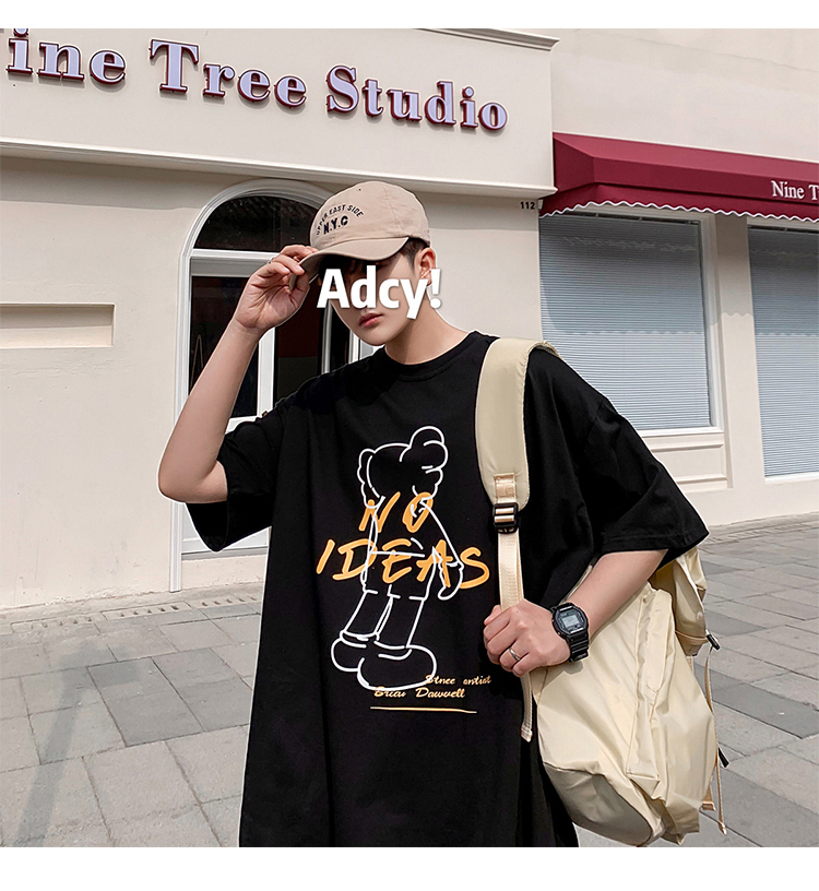 Áo Thun Nam Ngắn Tay Với 4 Màu Size M-8XL Họa Tiết Hoạt Hình