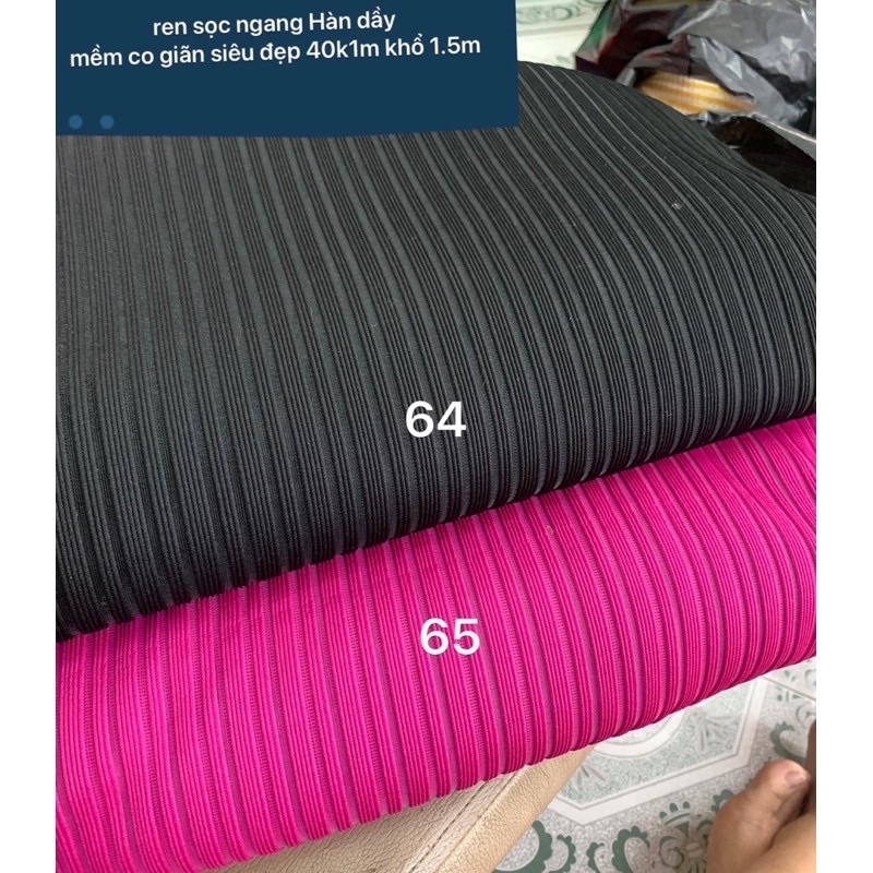 Vải Ren  kẻ sọc co giãn Hàn Quốc 40k1m co giãn đàn hồi rất đanh và bền sợi -May Váy Đầm rất đẹp
