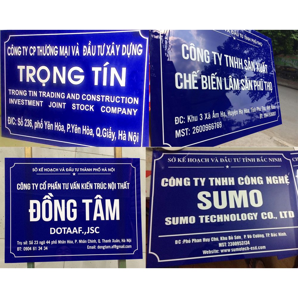 Bảng mica in theo yêu cầu