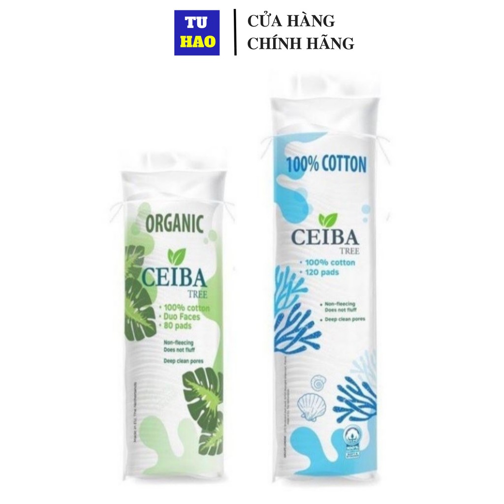 Bông Tẩy Trang Làm Sạch Da Ceiba 80miếng/120miếng