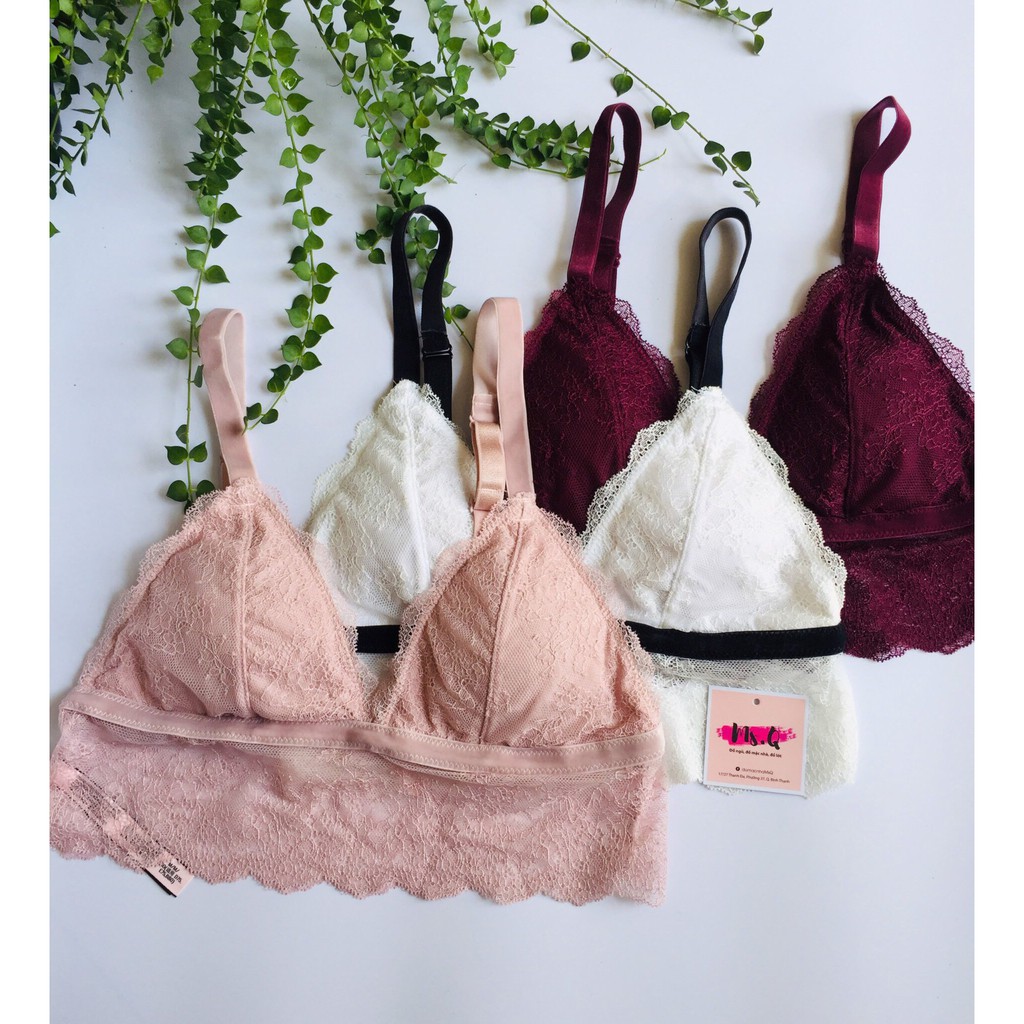 Bralette ren không gọng Victoria , mút nhẹ. Áo lót xuất khẩu không gọng hiệu Vic.