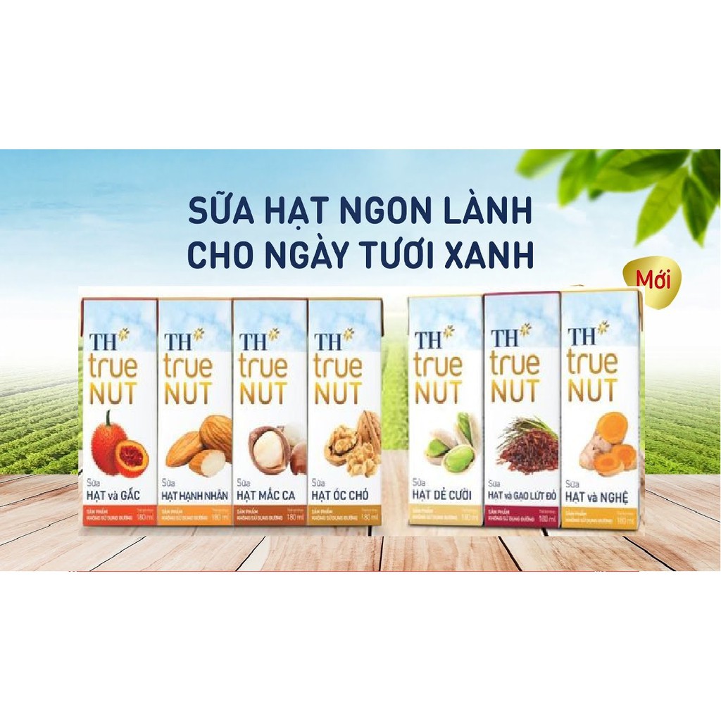 Thùng 48 hộp Sữa Hạt TH True NUT  - đủ 7 vị best seller