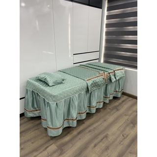 Bộ Ga Lụa Chần Nơ Trang Trí Cao Cấp Cho Spa