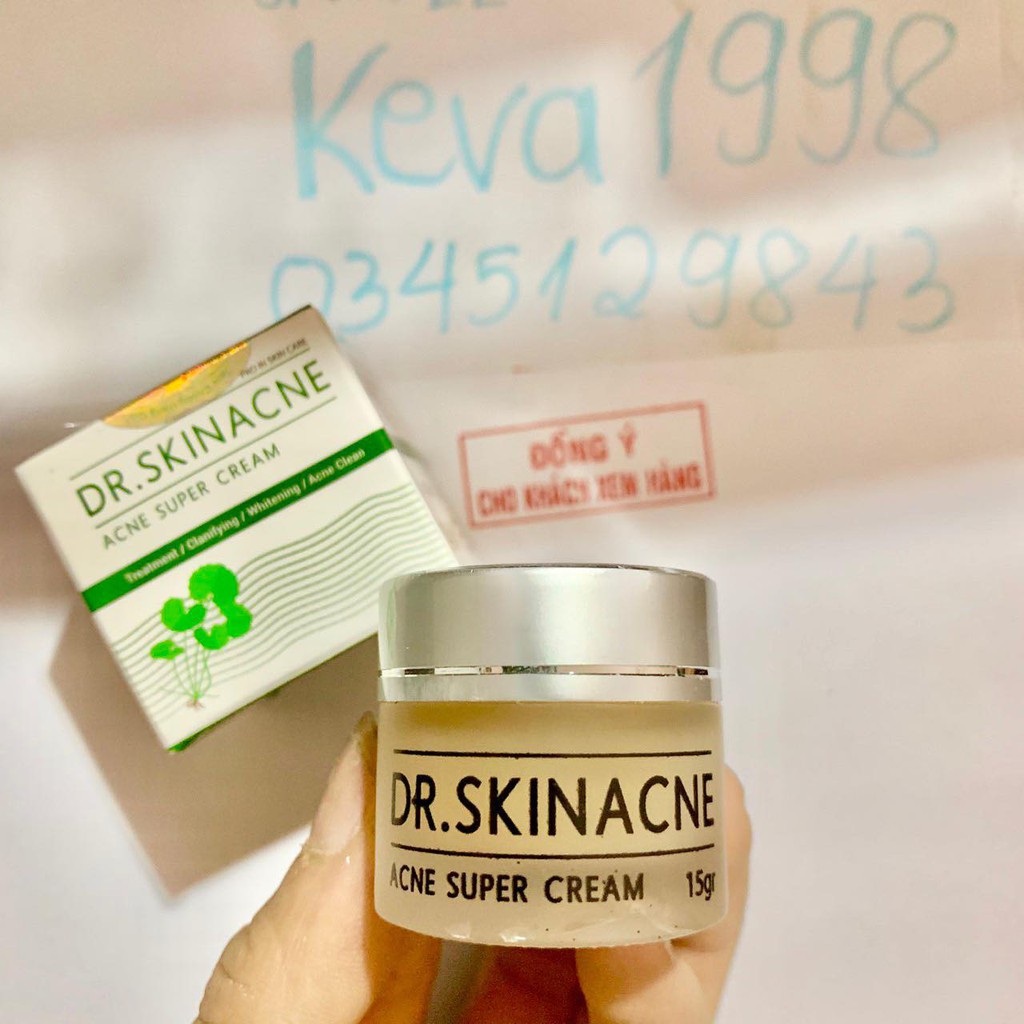 Kem Sạch Mụn DR.SKINACNE Dưỡng Trắng Da, Xóa Thâm, Liền Sẹo Không Gây Kích Ứng (15g)