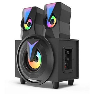 LoaBluetooth 2.1 Để Bàn Công Suất Lớn Dùng Cho Tivi Máy Vi Tính FT-K10 Thiết Kế Hiện Đại Có Đèn Led RGB