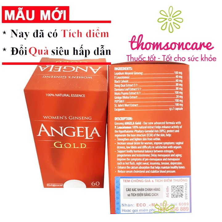 Sâm Angela Gold hỗ trợ tăng cường sinh lý nữ giúp đẹp da, trẻ lâu - Có tem tích điểm | BigBuy360 - bigbuy360.vn