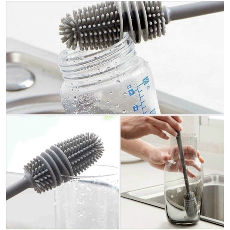 Cọ silicon rửa cốc chén, bình sữa đa năng