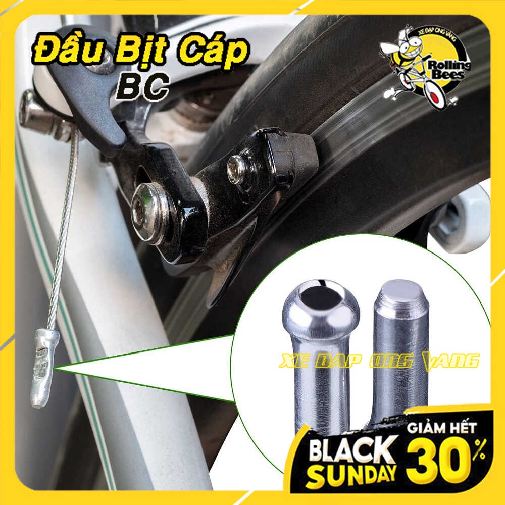 Đầu bịt cáp dây phanh, dây đề. Giá công từ hợp kim nhôm không rỉ, chắc chắn