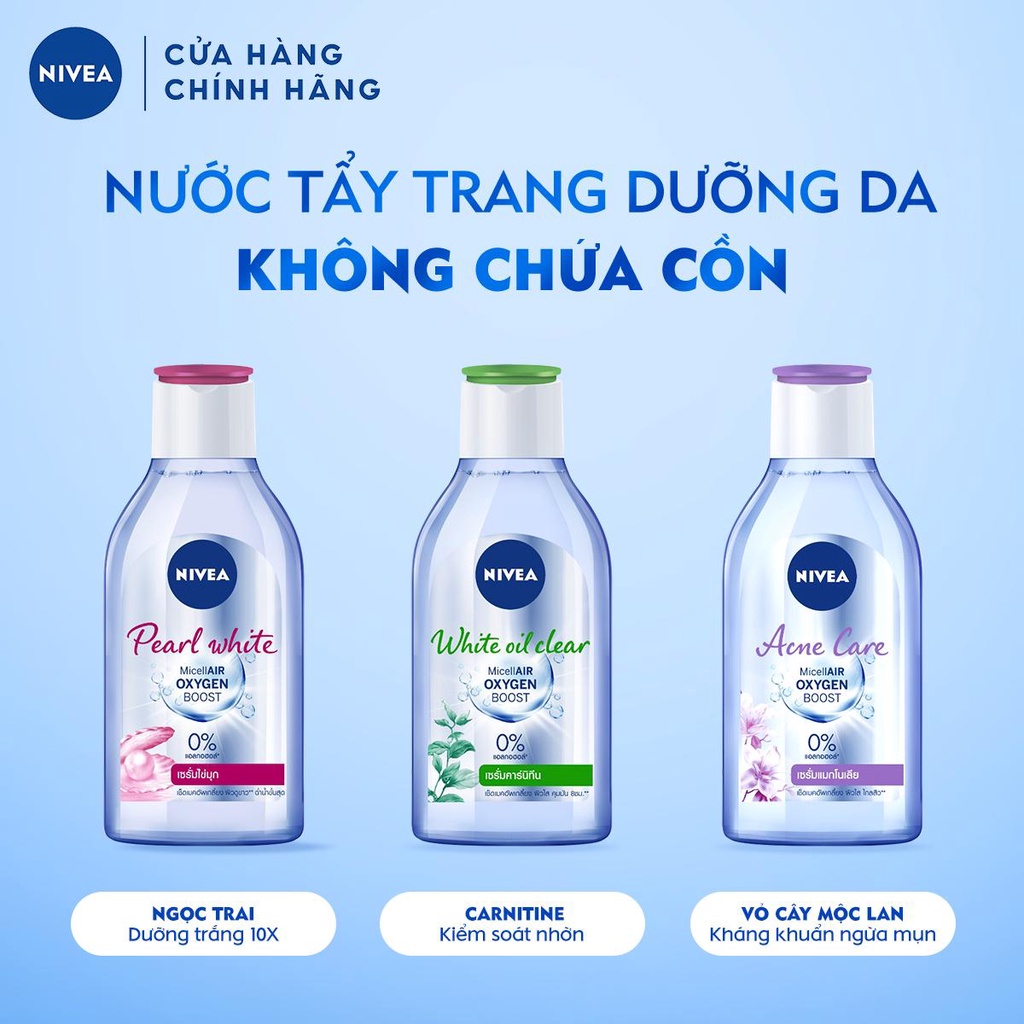 Nước Tẩy Trang NIVEA Làm Sáng Da Pearl White Micellar Water 400ml 84912