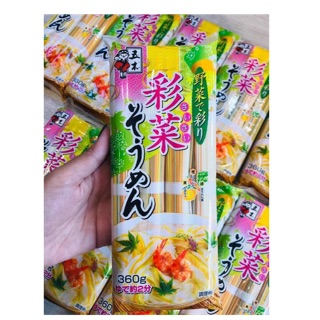 mì somen sắc màu 320g nhật bản date 6/2024