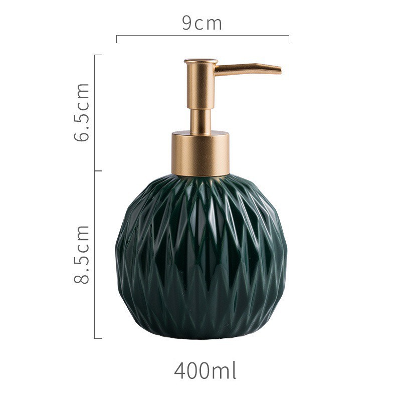 Bình Đựng Sữa Tắm Nước Rửa Tay, Chai Sứ Nhà Tắm Decor Phong Cách Hiện Đại 400ML