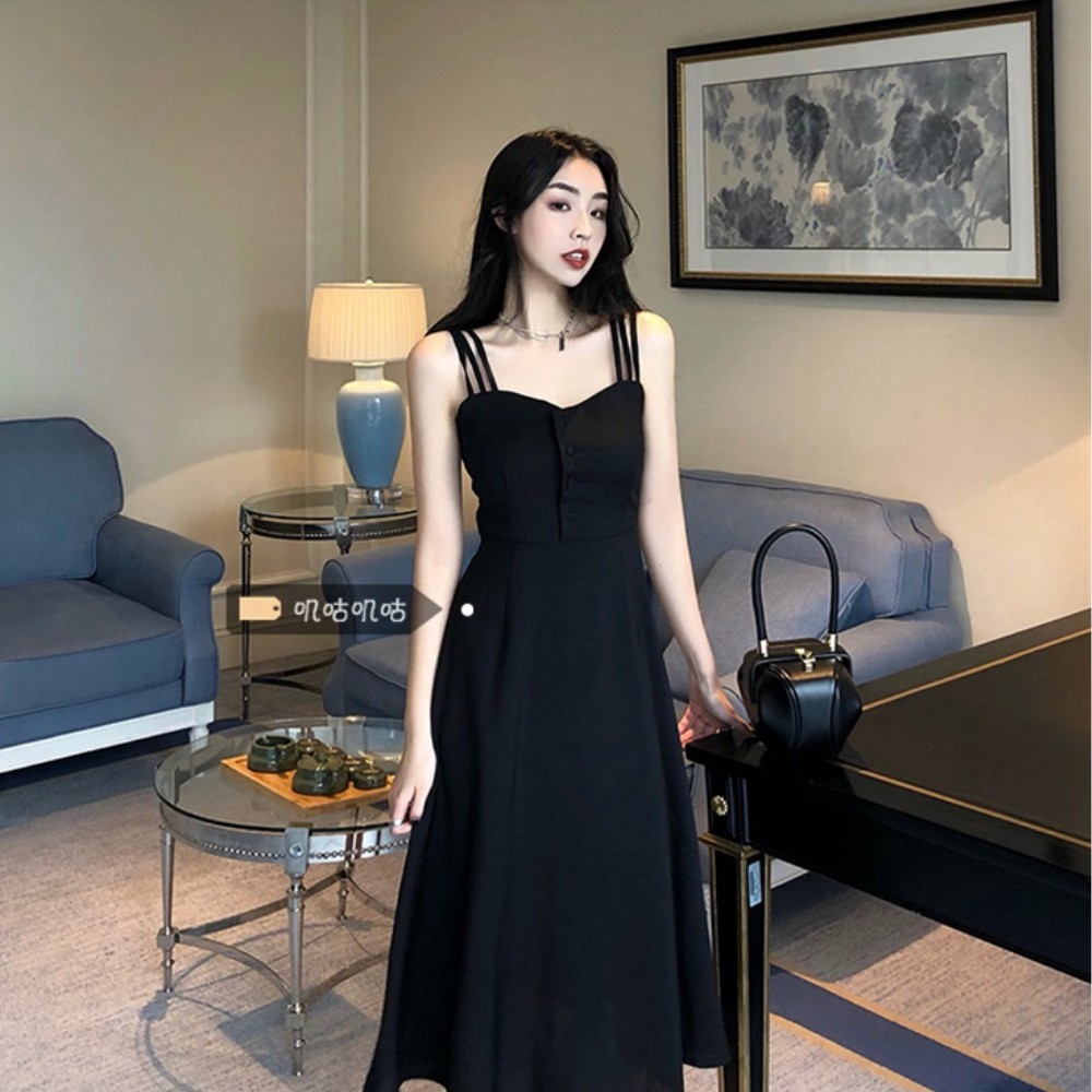 Đầm nữ , đầm nữ hai dây chất liệu mềm mại siêu mát họa tiết trơn dáng xòe mặc đi biển đi chơi siêu yêu ATILA.SHOP | BigBuy360 - bigbuy360.vn