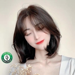 siêu da đầu Cao Cấp Yuri Tran ( tặng kèm lưới) màu choco tối mái bay siêu xinh, form chuẩn y hình thật.