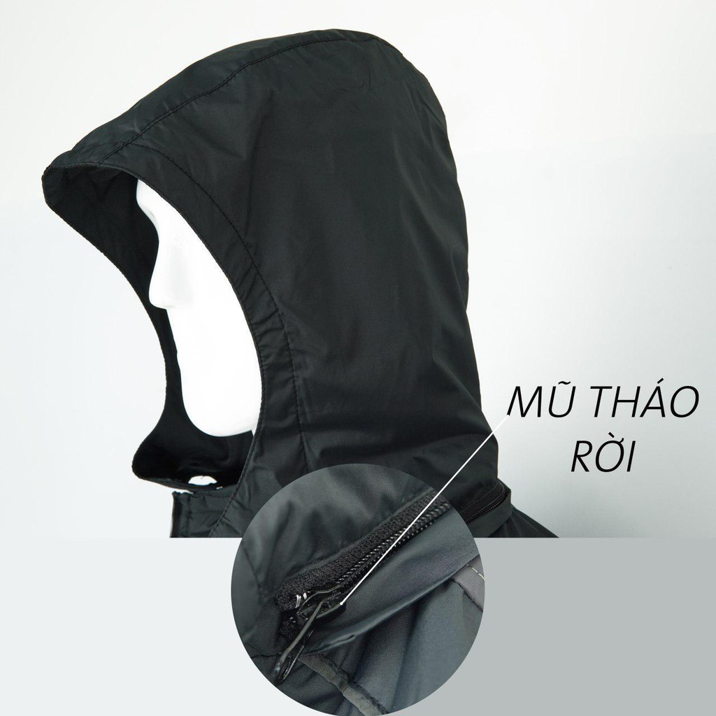 Áo Khoác Biker chống nắng, chống nước, chống tia UV + nón thông minh tháo rời + găng tay chống nắng  AOS01 | BigBuy360 - bigbuy360.vn