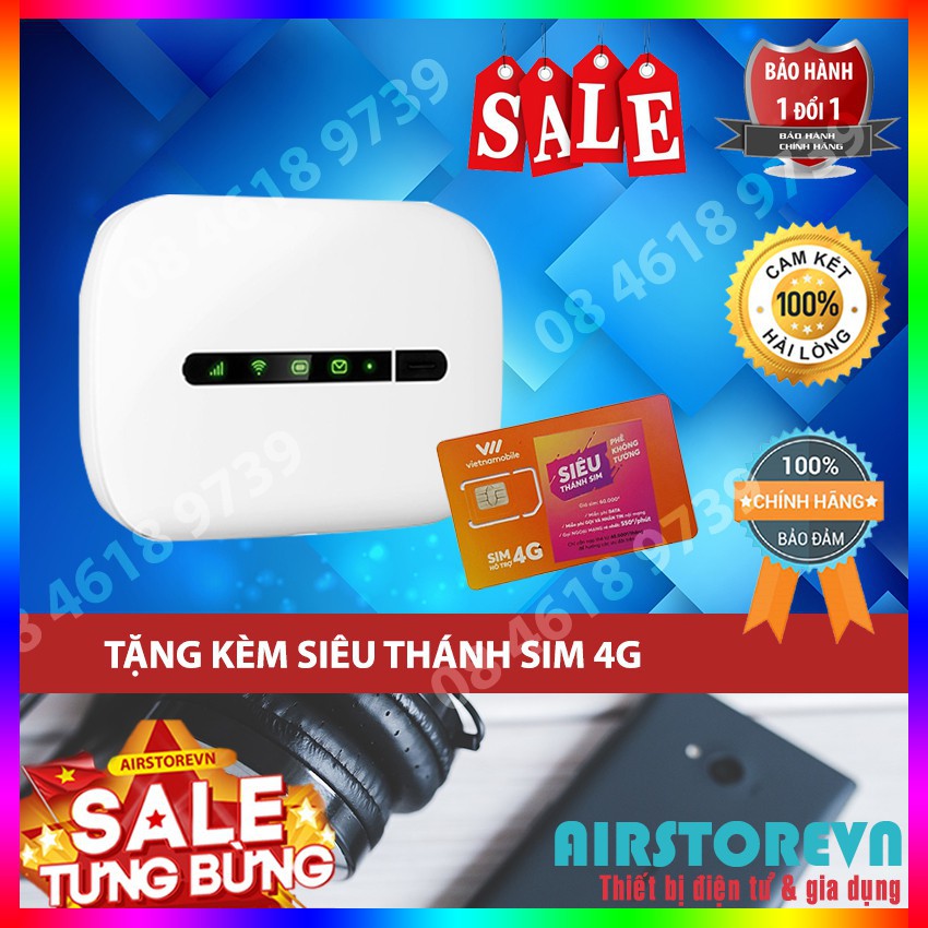 BỘ PHÁT WIFI TỪ SIM 3G/4G VODAFONE R207 - TẶNG KÈM SIÊU THÁNH SIM VIETNAMMOBILE 4G TRỊ GIÁ 50K- BH 12 THÁNG