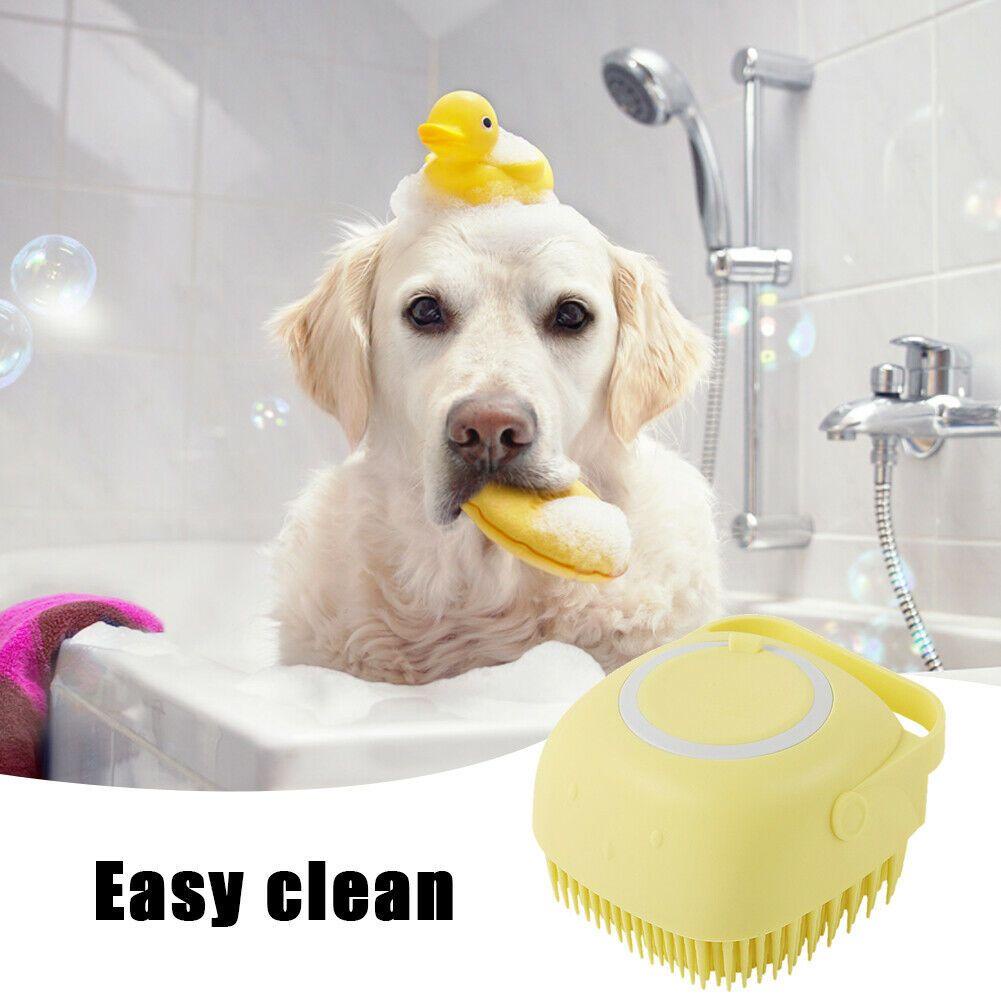 LAYOR1 Bàn Chải Tắm Cho Thú Cưng Bằng Silicone