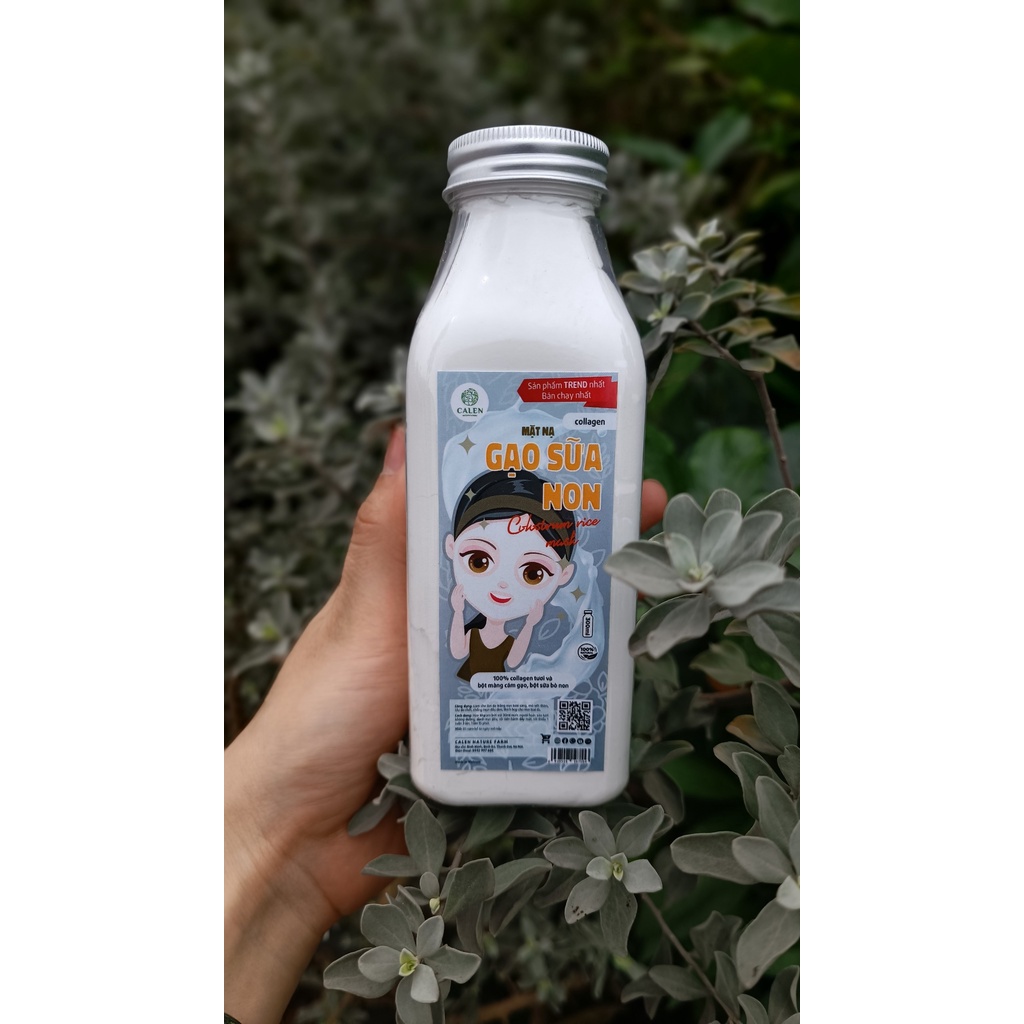 Mặt nạ gạo sữa non đắp mặt dưỡng da trắng hồng,làm giảm quá trình lão hóa và mềm mịn da hũ 200gr
