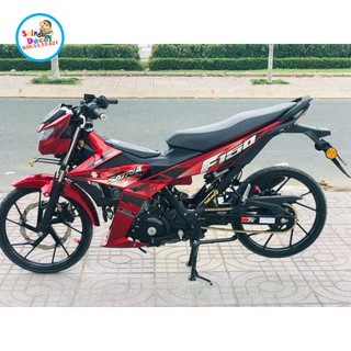 [SHIN DECAL] Tem xe satria fi chất liệu crom dán xe đỏ