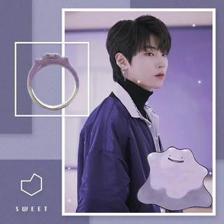 Nhẫn Đeo Tay In Hình Pokemon Ditto Thời Trang