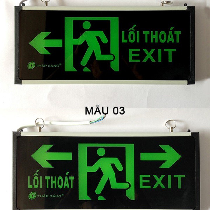 Den exit - Đèn Exit 1 mặt và 2 mặt