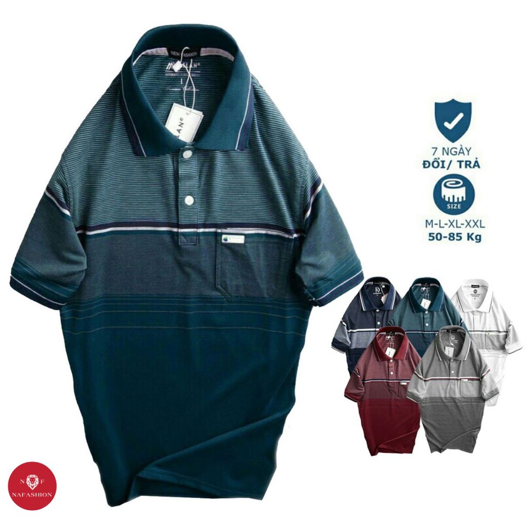Áo Polo nam tặng Ba phối cổ bẻ có túi vải cá sấu Cotton xuất xịn,chuẩn form trẻ trung, thanh lịch