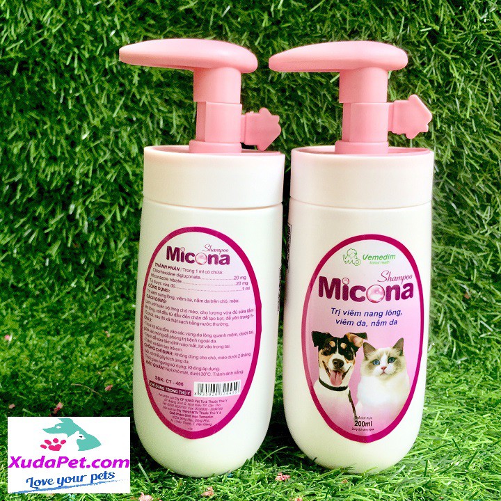 SỮA TẮM CHUYÊN TRỊ VIÊM DA, NẮM DA CHO CHÓ MÈO XUDAPET – STN2328