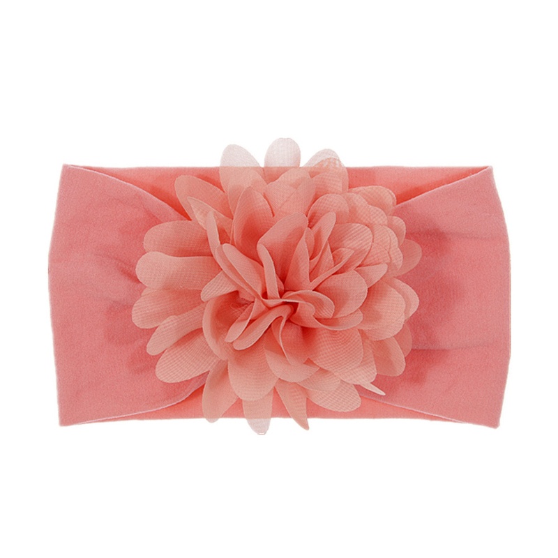 Băng Đô Co Giãn Mềm Mại Đính Hoa Lớn Dành Cho Bé Gái