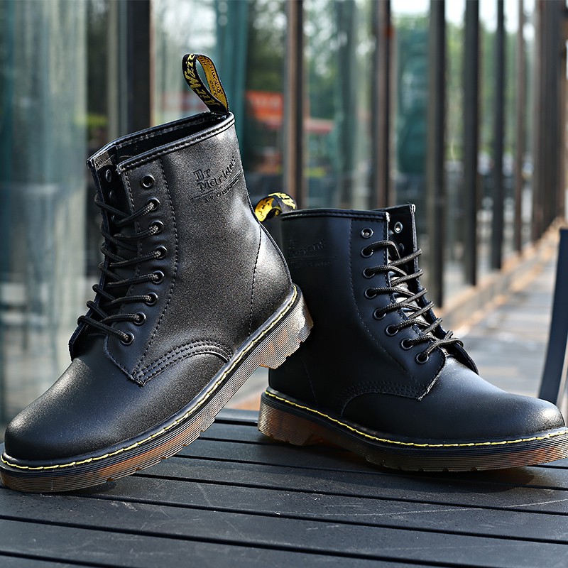 vans nam Giày bốt kiểu cao bồi Dr. Martens1460 màu trắng thời trang phong cách retro dành cho nam và nữ