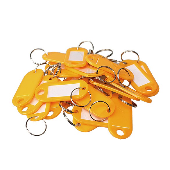 Set 100 Móc Chìa Khóa Bằng Nhựa Có Bìa Trắng Ghi Chú