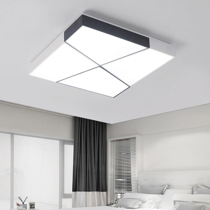 Đèn led ốp trần trang trí phòng ngủ dạng hộp vuông 60cm có điều khiển (ĐÈN HIỆN ĐẠI MẪU MỚI 2020)
