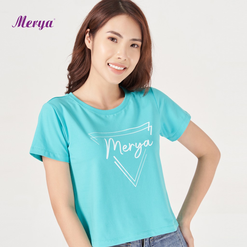 Áo thun croprop nữ 92% cotton Merya TSC0221(H1)