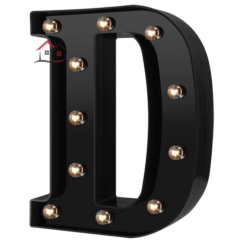 Đèn Led 26 Chữ Cái Màu Đen Dùng Để Trang Trí Tiệc