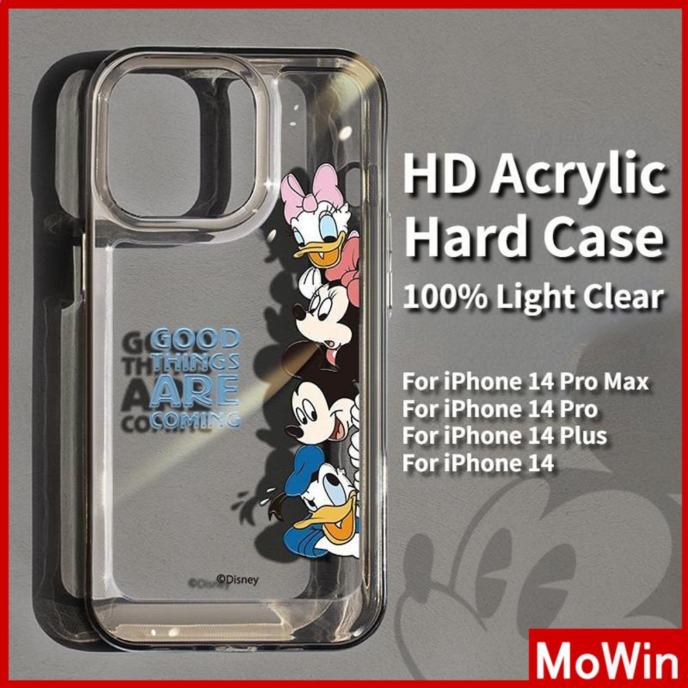 Ốp điện thoại HD acrylic nút kim loại chống sốc thích hợp cho iPhone 14 Pro Max 14 Plus 13 Pro Max 12 11 XR 7Plus