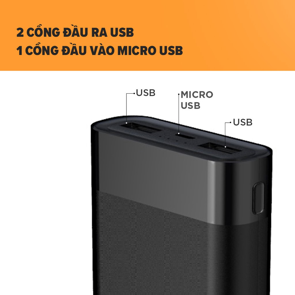 [Mã MINI11FFF giảm 5% đơn 150K] Miniso Pin Sạc Dự Phòng mini 10000mAh 2 Cổng USB Màu JP195