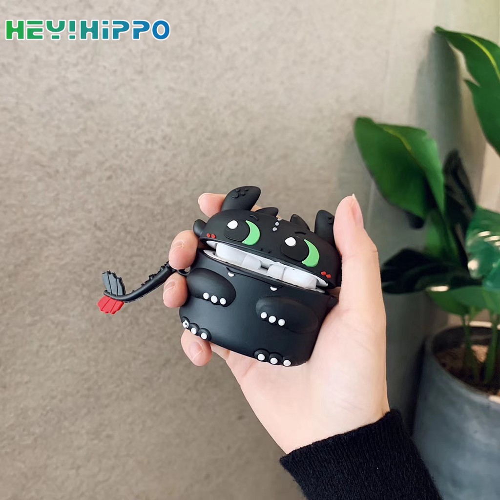 Vỏ bọc hộp sạc tai nghe Airpods Pro bằng silicone mềm hình quái vật xinh xắn | BigBuy360 - bigbuy360.vn