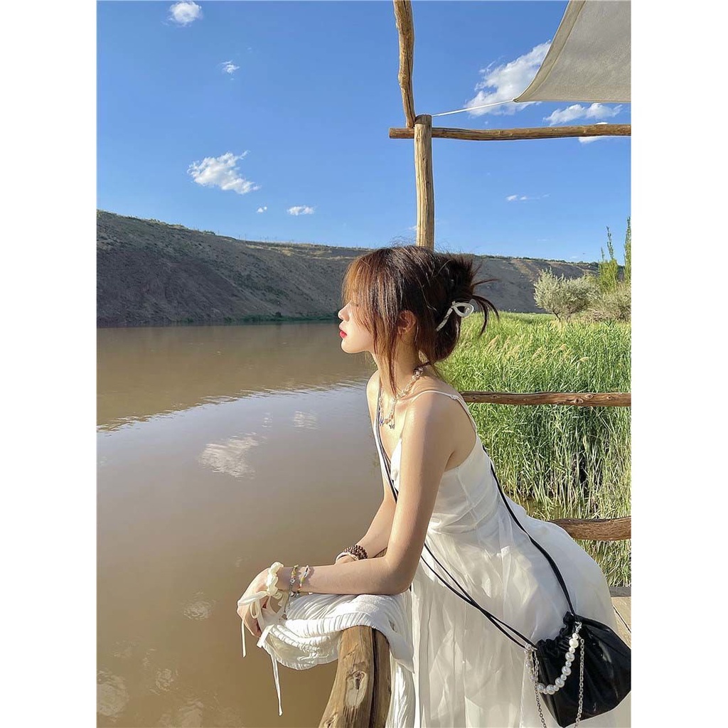 Đầm Cổ Chữ V Hở Lưng Quyến Rũ Thời Trang Xuân Hè Cho Nữ