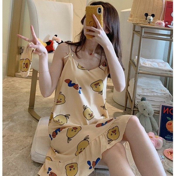 Tặng kèm bịt mắtVáy ngủ Hai Dây Cute Nhiều Hình Siêu Đẹp Có Đệm Ngực D02