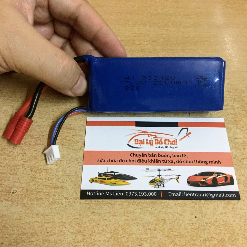Pin sạc 7.4V dung lượng 2000mAh cho máy bay syma x8c, x8w, x8h