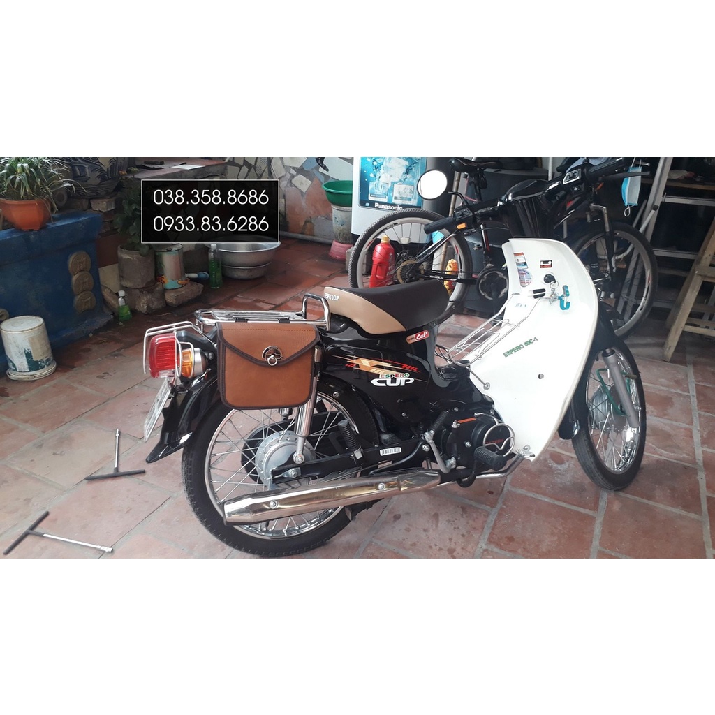 Túi Treo Xe Cup 50, 82, 125 Mẫu Vuông Khóa Xoay