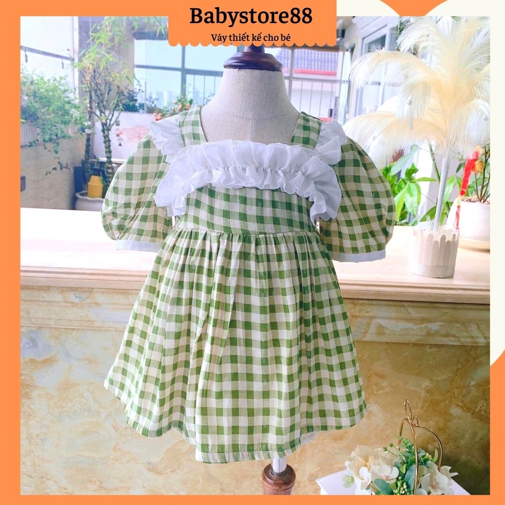 Đầm Bé gái  BABYSTORE88 - Váy Bé Gái - Đầm Công Chúa Hàng Thiết Kế VNXK v70