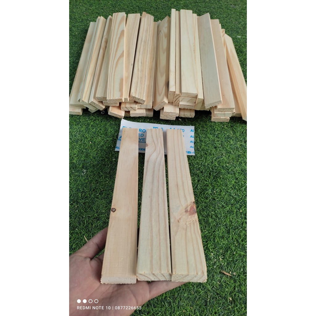 10 Nan gỗ thông 1,2/1.5 x 3/4 x 20/30/40cm chà nhám mịn tự decor ( Gỗ Mới )