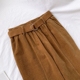 Quần dài vải nhung kẻ