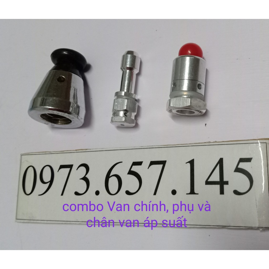 Combo van chính, van phụ và chân van nồi áp suất gas hàng chuẩn