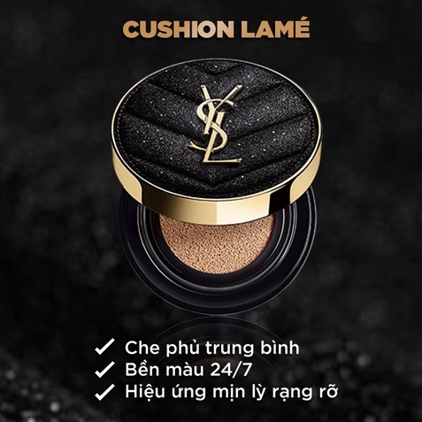 Phấn Nước YSL Le Cushion EDP Lamé Collector 2021 - Kiểm soát bóng nhờn tối ưu với công nghệ hạt phấn cực mịn