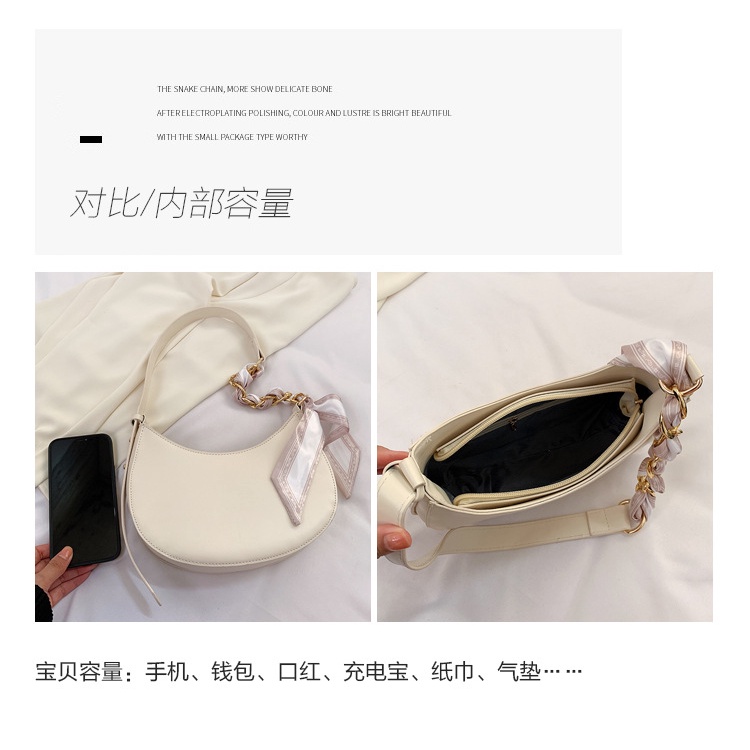 Túi Xách JASMIN NOIR Da PU Phối Khăn Quàng Cổ Thời Trang Dành Cho Nữ