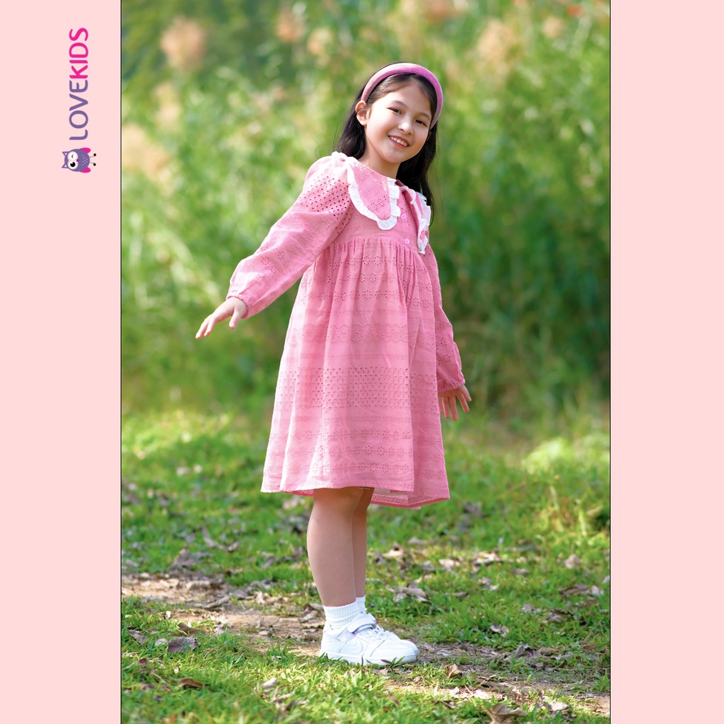 Váy baby doll thêu dài tay - Lovekids